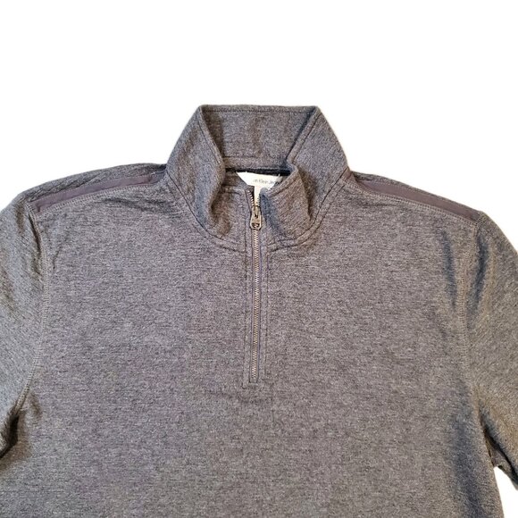 Calvin Klein Quarter Zip Sweater Mens Size Medium Gray Turtleneck Pullover - Picture 2 of 10
